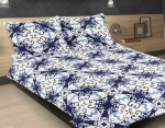 Patalynės komplektas Matex Patalynė satynowa 160x200 ornamenty tamsiai mėlyna balta 10A Premium
