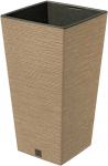 Sodo kvadratinis vazonas Furu Square Eco Wood 45 cm naturo PROSPERPLAST