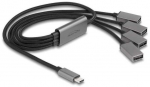Delock 4 Port USB 2.0 Kabelis-Hub mit USB Type-C&trade; Anschluss 60 cm