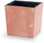 Sodo vazonas su įdėklu Urbi Square Low Beton Effect 29,5 x 29,5 x 29 cm terakotos PROSPERPLAST