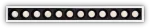 20W LED įleidžiamas &scaron;viestuvas LIKA, baltas korpusas/juodas reflektorius, 4000K, 341712