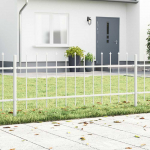Sodo tvora 8 pcs Balta 13,6 x 0,6 m Miltelinis plienas