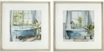 Plakatas Paveikslas DKD Home Decor Vonios (2 vnt.) (32 x 2,5 x 32 cm)