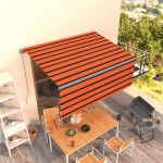 Rankiniu būdu i&scaron;traukiama markizė, oranžinė ir ruda, 3,5x2,5m