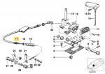 BMW E24 E28 automatinės pavarų dėžės svirties kabelis originalus 25161215255