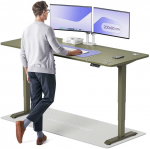 Elektrinis Reguliuojamo: Auk&scaron;čio stalas Desktronic HomePro Žalias/Žalias, 200x80cm, Dvigubas motoras, USB ir USB-C įkrovimo lizdai