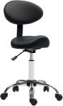 HOMCOM Sukamasis taburetė su atlo&scaron;u, reguliuojamas auk&scaron;tis 83-98 cm, darbinis taburetė 360&deg; pasukama biurui, salonui