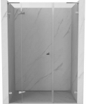 Du&scaron;o durys Mexen Lunar L, kairė, 140 cm, transparent/chrome
