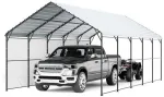 13x8 m Tvirtas Metalinis Garažas, Automobilių/Valčių Pastogė, Q195 Plieno Rėmas, Apsauga nuo Oro Sąlygų, Transporto Priemonės Sandėliavimo Sprendimas, Metalo Stoginė, Lauko Garažas