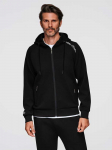 men's hooded sweatshirt - juodas