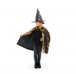 Partypal Burtininko kostiumas skraistė skrybėlė Helovinas