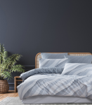 Riposo RENFORCE medvilnės patalynės komplektas LENIL MAVI 200x220 cm