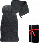 Dovanų rinkinys dovanų dėžutėje RENTO KENNO JAI. Plaukų rank&scaron;luostis ir prijuostė, pilkas