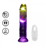 Realrock By Shots RealRock LED Vibrating Intimate Machine 18 cm Transparent Model