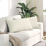 Sofa Pagalvės 2 pcs Kreminė 80 x 40 cm Kordūrinis audinys