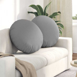 Sėdynių pagalvėlės 2 pcs Debesų pilka &Oslash;60 x 21 cm audinys