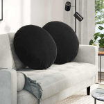 Sėdynių pagalvėlės 2 pcs Juoda &Oslash; 80 x 29 cm Aksomas