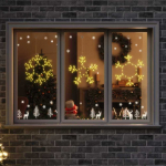 Kalėdinis snaigė su 252 LED &Scaron;ilta balta 44,5 x 38 cm PVC