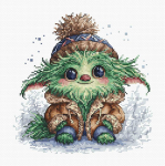 Ava Stitch Žalias monstriukas &ndash; kryželiu siuvinėjimo rinkinys AVA-P079