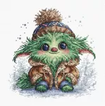 Ava Stitch Žalias monstriukas &ndash; kryželiu siuvinėjimo rinkinys AVA-P079