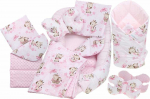 Kūdikių kokonų lizdelis &bdquo;Minky&ldquo; rinkinys XXL &bdquo;BabyMam&ldquo; 7 dalys