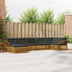 Sofa Lauko sofos komplektas su pagalve 7 pcs Natūralus ir antracitas