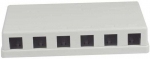 Synergy21 Keystone, Modultr&auml;ger, Patchpanel f&uuml;r 6x TP-Modul, Aufputz, baltas(ABS)