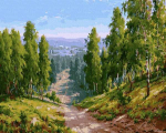 Tapyba pagal skaičius Mi&scaron;ko takas 40x50 cm