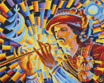 Tapyba pagal skaičius Liaudies muzika 40x50 cm