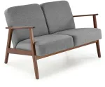 Fotelis MILANO 2S sofa, pilka CASTEL#93 / tamsus rie&scaron;utas