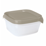 Curver Maisto konteinerių rinkinys, 3 vnt., kvadratiniai, 3 x 0,8 l, &bdquo;Fresh&Go&ldquo;, smėlio spalvos