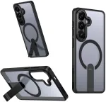 Hurtel Hybrid Armor X dėklas skirtas Samsung Galaxy A57 su stovu, suderinamas su MagSafe – juodos spalvos