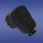 Elektro-Plast Kampaikinė ki&scaron;tukinė dalis su jungikliu ir indikatoriumi su/u 16A 2P AWA-ŁKB juoda (51.26)