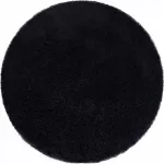 Strado Apvalus kilimas Alpaca 200x200 cm, juodas &ndash; pliu&scaron;inis, mink&scaron;tas svetainei ir miegamajam