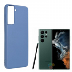 Pferd TakeMe Soft jausmas itin plonas matinis galinio dangtelio dėklas, skirtas Samsung Galaxy S22 Ultra 5G Dark Mėlyna