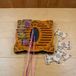 Embroidery Craft Siuvinėjimo ričių organizatorius 18 vietų &ndash; faneros laikiklis 3 mm