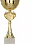 Auksinis metalo puodelis