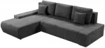 Juskys Sofa Iseo 260x180x81 cm Tamsiai pilka audinys