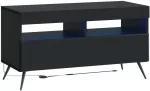 TV staliukas LED televizoriaus spintelė Juoda Apdirbta mediena