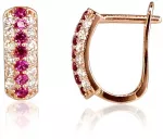 Diamond Sky Jewelry Auksiniai auskarai su cirkoniais &bdquo;Benediktas II&ldquo;