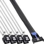 SuperMicro InLine&reg; MCIO x8 &scaron;akotasis kabelis į 8x SATA, 0,75 m