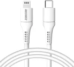 Accezz MFI sertifikuotas Lightning į USB-C laidas – 1 m – Baltas