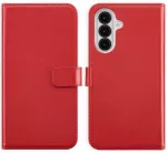 Selencia natūralios odos atverčiamas dėklas, skirtas Samsung Galaxy A36 / A56 &ndash; raudonas
