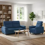 Sofa Sofos komplektas 2 vnt. Mėlyna Audinys