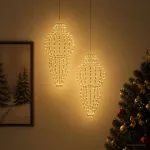 &Scaron;viečiantis kalėdinis dekoras 2 vnt. 640 LED &Scaron;ilta balta