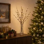 LED varinių &scaron;akų kalėdinė dekoracija 3 vnt. Ruda 62 cm Plienas