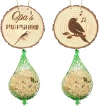 Handmade 6 dovanų rinkinys seneliui, sodo dovana seneliui gimtadienio proga, pagaminta i&scaron; medžio, dvipusis ra&scaron;tas, riebalų kamuoliukų laikiklis su 5 tinklelio mai&scaron;eliais, laukinių pauk&scaron;čių lesyklėlė, senelio "beep Show" pakabinama