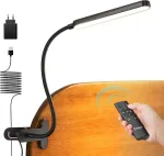 Glocusent 38 led spaustuvinis &scaron;viestuvas, akims nekenksminga prisegama stalinė lempa vaikams, tolygus pritemdymas 5 spalvų ir 5 ry&scaron;kumo lygių, stabilus spaustukas ir lankstus žąsies kaklas, puikiai tinka skaitymui