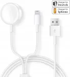 Borofone Indukcinis įkroviklis 2 viename, skirtas Iwatch arba telefonui, baltas, 2,3 m