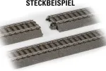 M&auml;rklin start up 20099 modelio geležinkelio c bėgių rinkinys tiesus. Turinys: 4 bėgiai x 94,2 mm, 2 bėgiai x 77,5 mm - vėžė h0